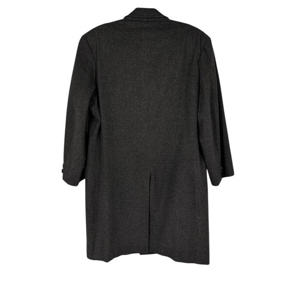 Vintage Cloth Made By Crombie Aberdeen Scotland Mens Overcoat Size 44 Gray - Picture 3 of 12